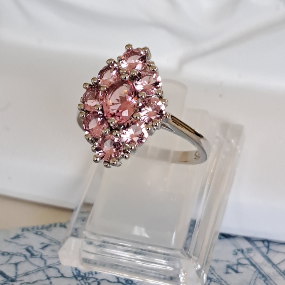 Pink Zircon Cocktail Ring - Picture 3 of 12